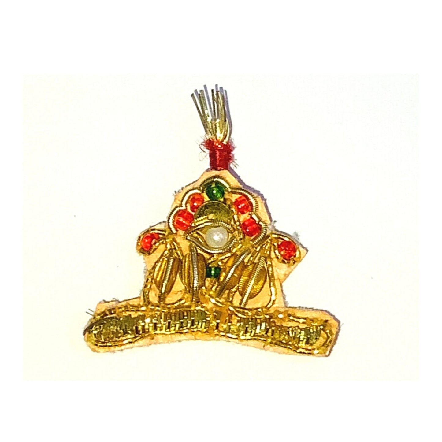 Adorno para la cabeza  | Designer Crown for god | Designer Mukut for pooja (small size)