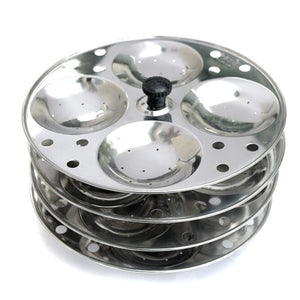 Idli Fabricante (Soporte) en acero inoxidable - 4 Platos| Idli Maker (Stand) in stainless steel - 4 Plate