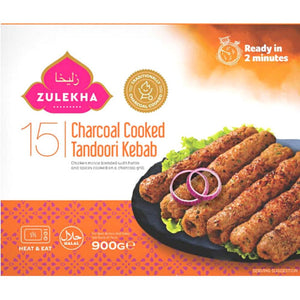 Kebab de pollo y Listo Para Comer | Chicken Charcoal Tandoori Kebab 900g/15pcs. Zulekha