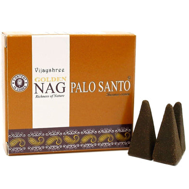 Incienso Cono | Golden Nag Palo Santo Dhoop 10 Cones