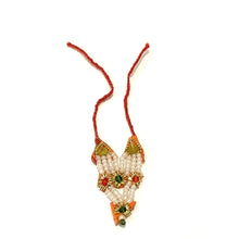 Cargar imagen en el visor de la galería, Collar | Golden pearl decorated Mala for small Idol Murti (9cm)