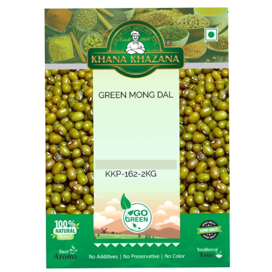 Judias Mungo Verdes (Vigna radiata) | Whole Green Mung 2kg Khana Khazana