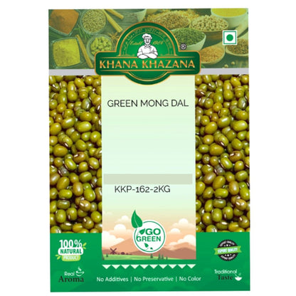 Judias Mungo Verdes (Vigna radiata) | Whole Green Mung 2kg Khana Khazana