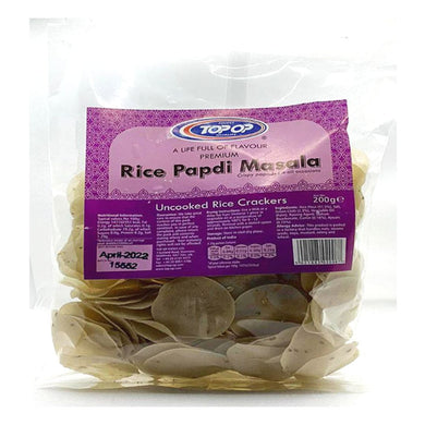 Papadum de arroz con masala | Masala Rice Crakers | Rice Papdi Masala 200g Top Op