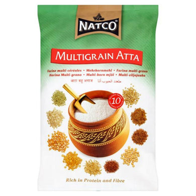 Harina de Trigo para Chapati multigrano | Multigrain Whole Wheat Flour for Chapati | Multigrain Atta 10kg Natco
