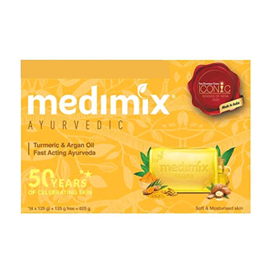 Jabón ayurvédico de cúrcuma y aceite de argán | Ayurvedic Tumeric & Argan Oil Soap 125g Medimix