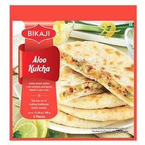 Pan relleno de Patata estofada y Especias | Aloo Kulcha 400g/4pcs. Bikaji