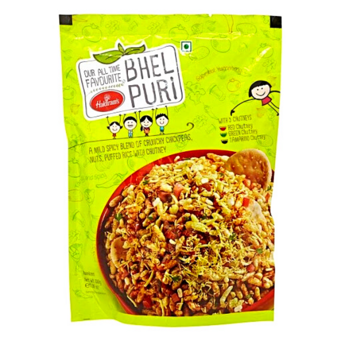 Aperitivos Bhel Puri para ensalada con salsa| Bhel puri with chutney 200g Haldiram
