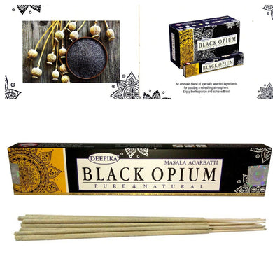 Incienso | Incense Stick Black Opium (Masala Agarbatti ) 15g Deepika