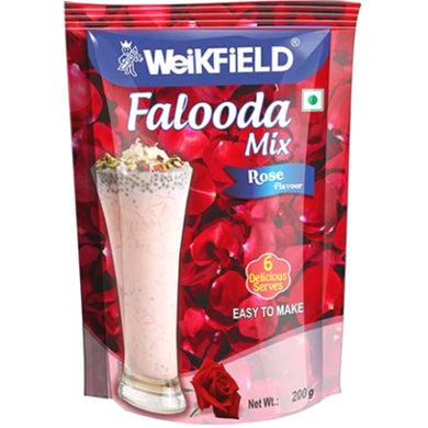 Mezcla de postre para Falooda | Falooda mix Rose flavour 200g Weikfield