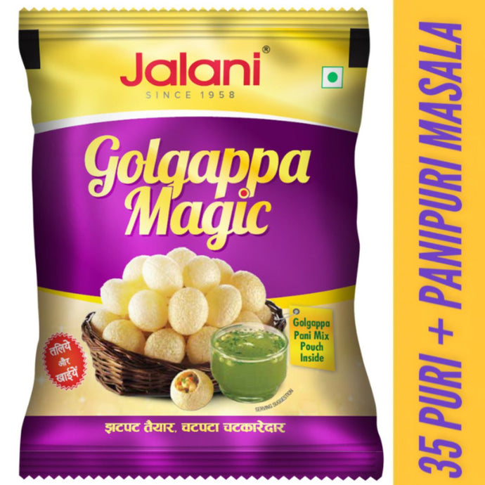 Aperitivos Pani Puri con salsa | Golgappa Magic | Pani Puri (35units) with pani puri masala 100g Jalani