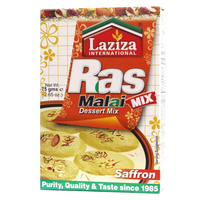 Preparado para postre de pastelillos esponjosos de leche con azafrán | Saffron Rasmalai Mix 75g Laziza