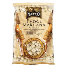 Cargar imagen en el visor de la galería, Semillas de Loto infladas | Popped Lotus Seeds | Phool Makhana 100g Natco