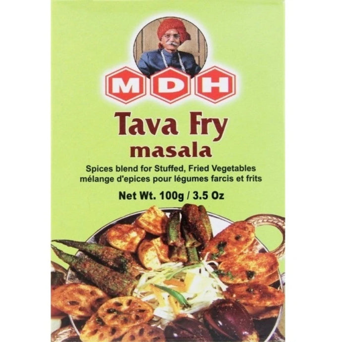 MDH Tava Fry Masala aids digestion, adds tangy flavor, perfect for tava fry vegetables.