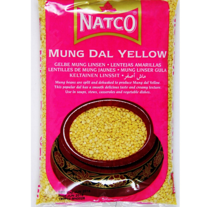 Judias Mungo partidas y peladas  (Vigna radiata) | Mung dal Yellow 500g Natco
