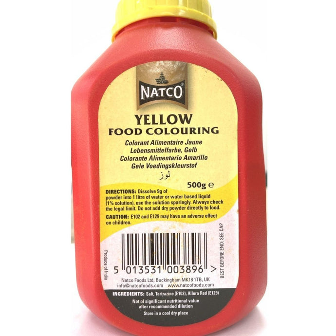 Colorante Amarillo en Polvo|  Yellow Food Colour Powder 500g Natco