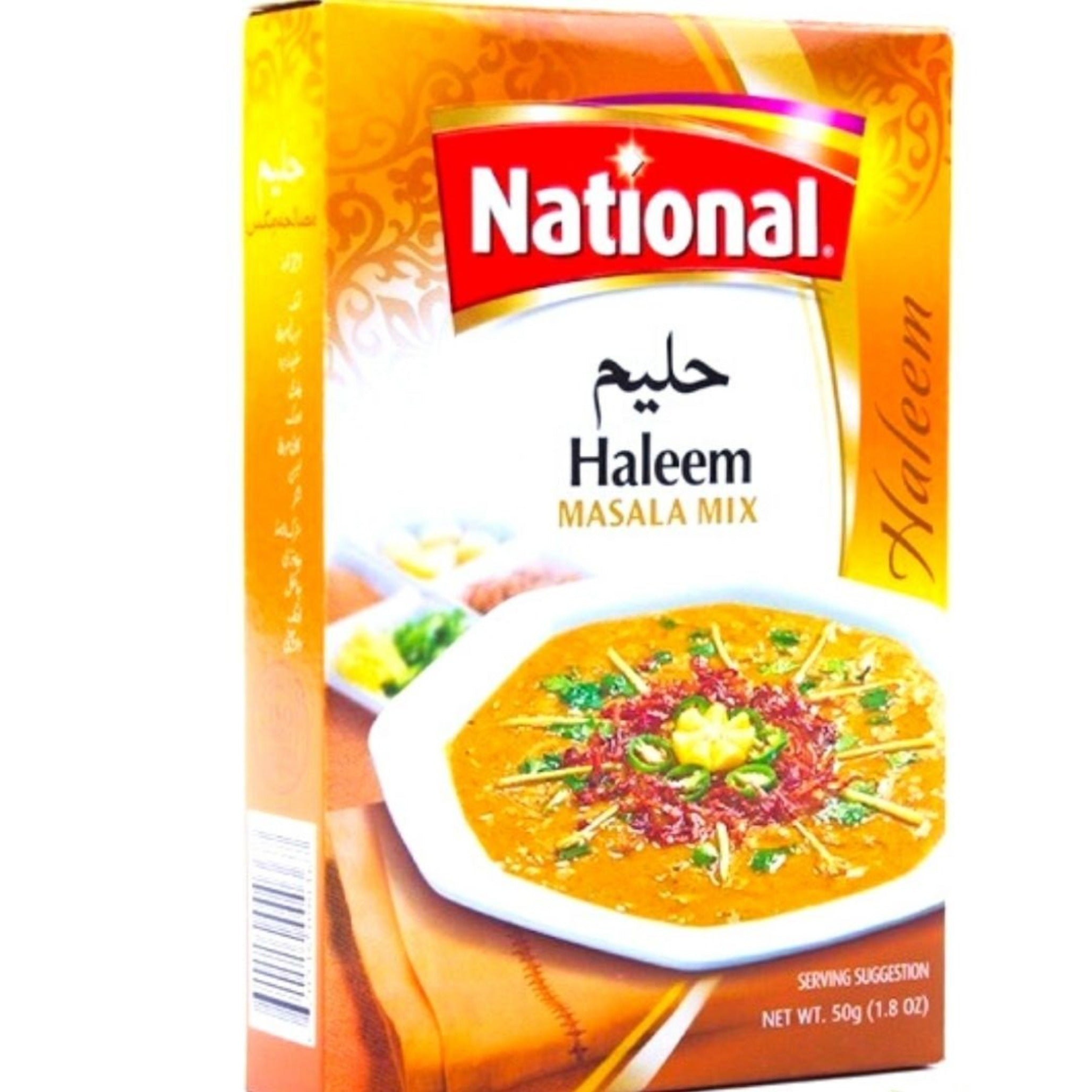 Haleem Spice Mix 100G National  "Experience the rich and savory flavors of Haleem with National Haleem Spice Mix. Perfect for meat, lentils, and grains. Elevate your dishes with this traditional blend. Buy now at desigourmet.es."