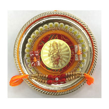 Cargar imagen en el visor de la galería, Plato decorativo para Pooja | Decorated Thali For Pooja (Small)