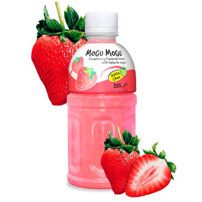 Bebida de sabores frutales | Mogu Mogu Strawberry Flavored Drink 320ml