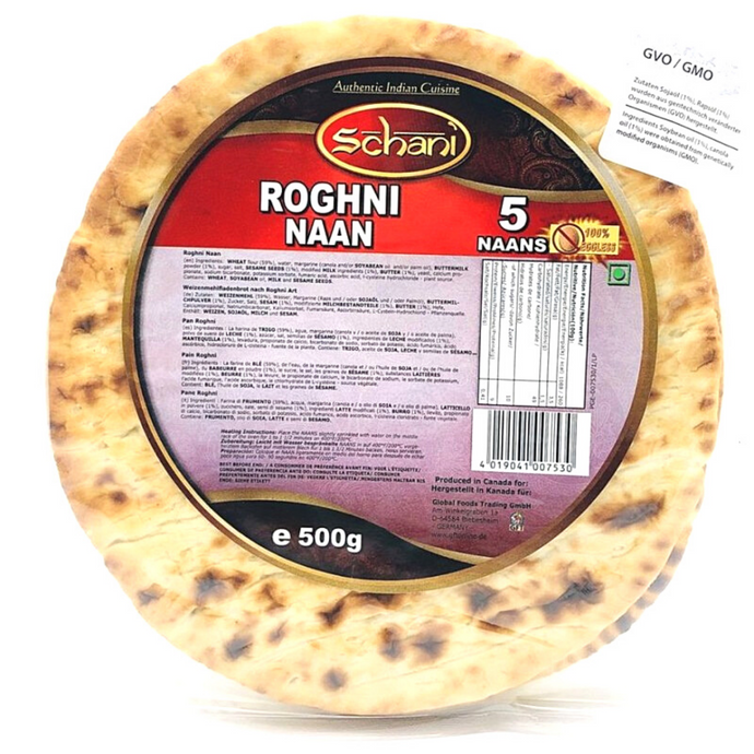 Pan de Naan al horno | Roghni Naan 5pcs 500g Schani