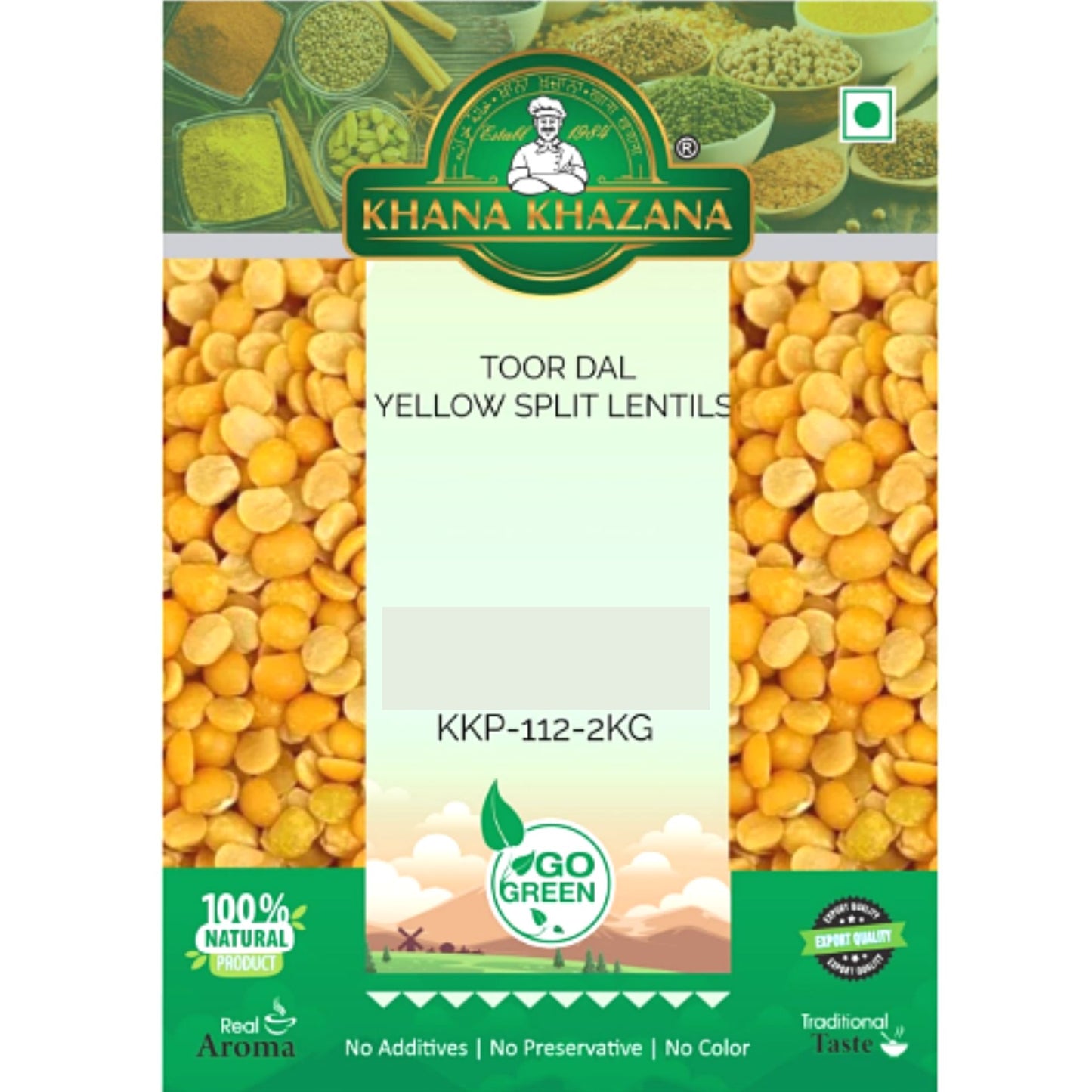 Gandul bean with oil (Cajanus Cajan) | Pigeon Peas | Toor dal plain 2kg Khana Khazana