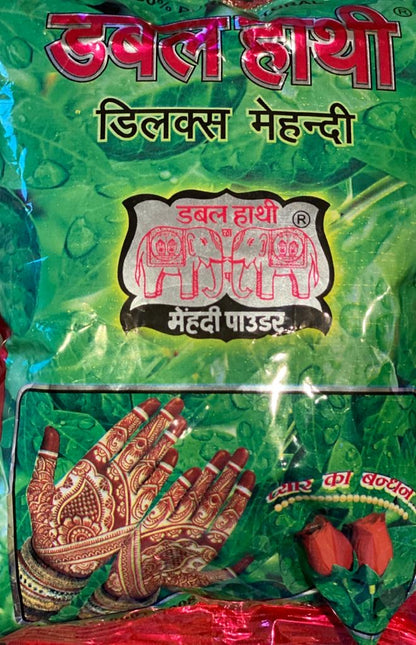 मेंहदी हर्बल पारंपरिक रंग | मेंहदी पाउडर पारंपरिक | मेहंदी पाउडर 40 ग्राम डबल हाथी
